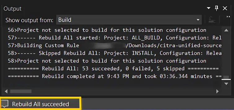 Rebuild Succeeded